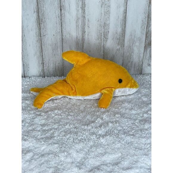 Dolphin Plush Stuffed Animal by Kellytoy Yellow - Picture 6 of 11